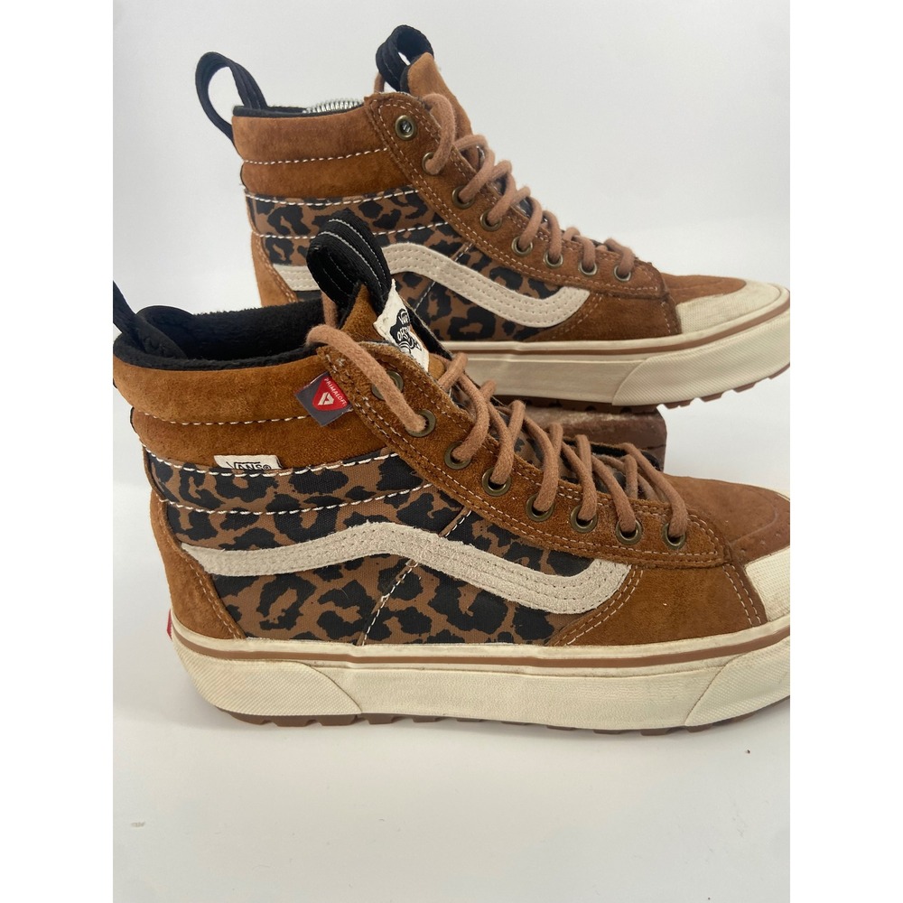 Vans SK8 Hi MTE Leopard Print Suede Waterproof Mens High Top Sneakers - Picture 6 of 14